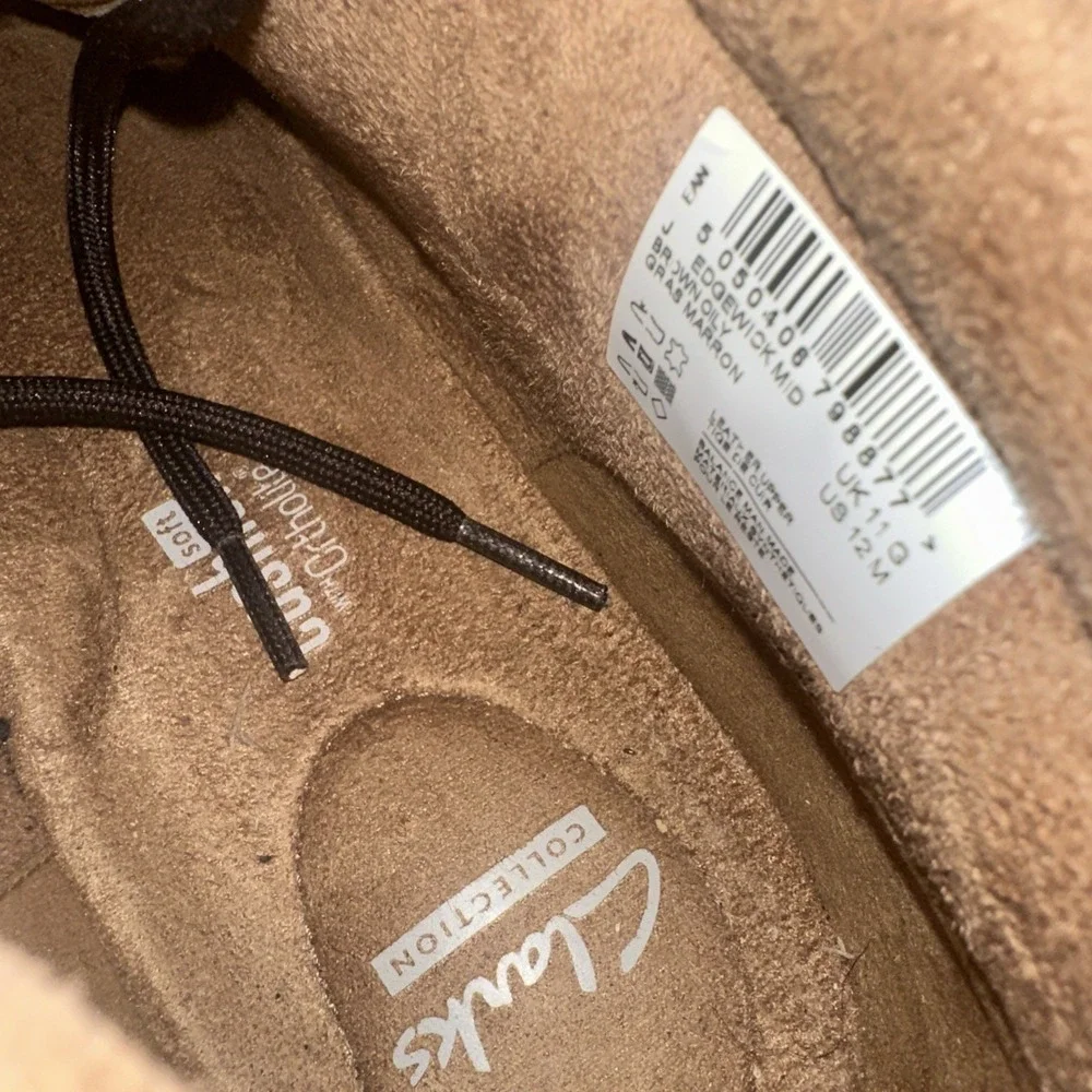 CLARKS EDGEWICK MID CASUAL LEATHER CHUKKA  BOOTS SHOES 12